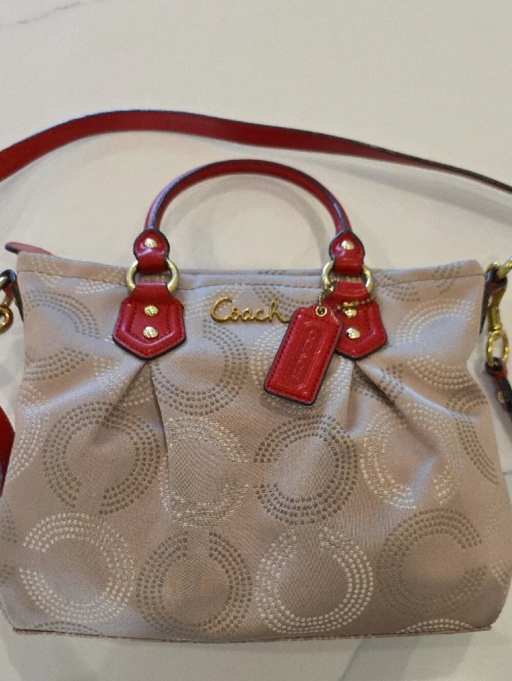 Coach F20343 Ashley Dotted Art Mini Tote